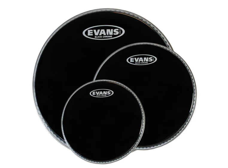 Evans ETP-CHR-R Black Chrome tompack rock 10,12,16" 
